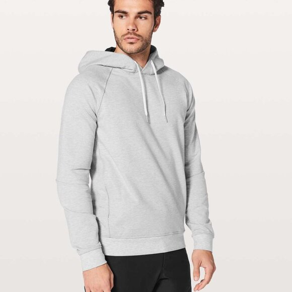 Lululemon City to Sweat Pullover Hoodie Heathered Light Grey Size Large - Picture 1 of 8